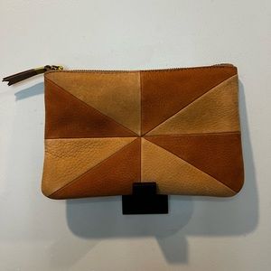 NEW Madewell The Nubuck Pouch Clutch: Patchwork Edition